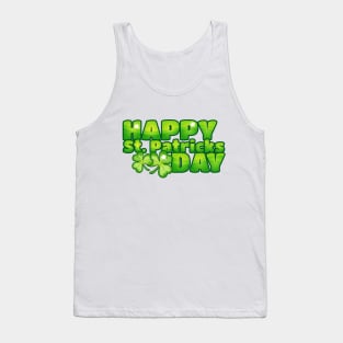 Happy St Patricks Day , St Pattys Day, Luck of the Irish, Lucky Clover Design Tank Top